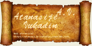 Atanasije Vukadin vizit kartica